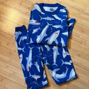 hanna andersson Shark Print Blue Kids Pajamas
